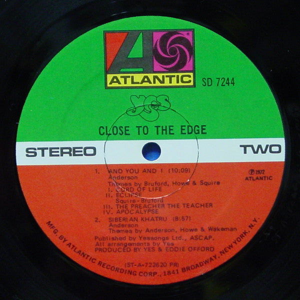 Yes - Close To The Edge (LP) [US] 1st (Very Good Plus (VG+))