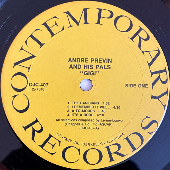 André Previn & His Pals - Modern Jazz Performances Of Songs From Gigi (LP) [US] 1989 RP (Mint (M))