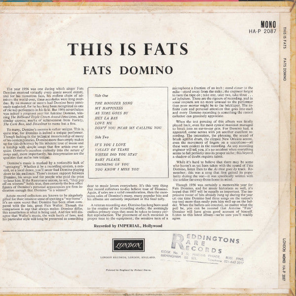 Fats Domino - This Is Fats (1959 MONO)