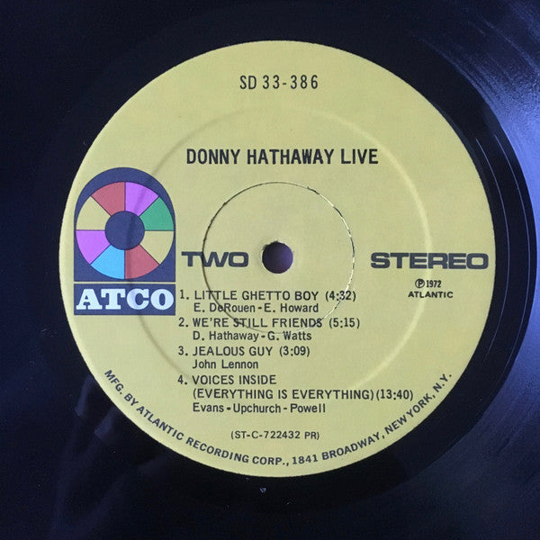 Donny Hathaway - Live (LP) [US] 1st (Very Good (VG))