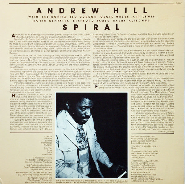 Andrew Hill - Spiral (LP) [US] 1st (Very Good Plus (VG+))