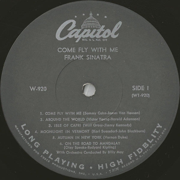 Frank Sinatra - Come Fly With Me (LP) [US] 1st (Very Good (VG))
