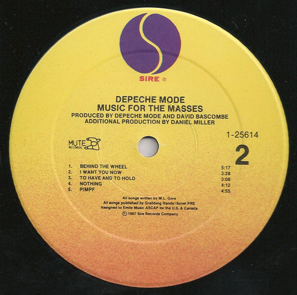 Depeche Mode - Music For The Masses (LP) [US] 1st (Near Mint (NM or M-))