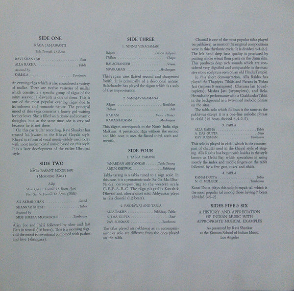 Various - The Anthology Of Indian Music Volume One (LP) [US] 1st (Very Good Plus (VG+))
