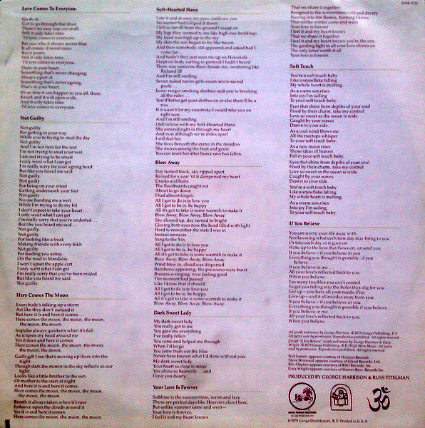 George Harrison - George Harrison (1979 US Press)