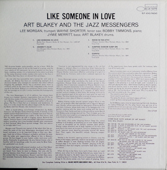 Art Blakey & The Jazz Messengers - Like Someone In Love (LP) [US] 1st (Very Good (VG))