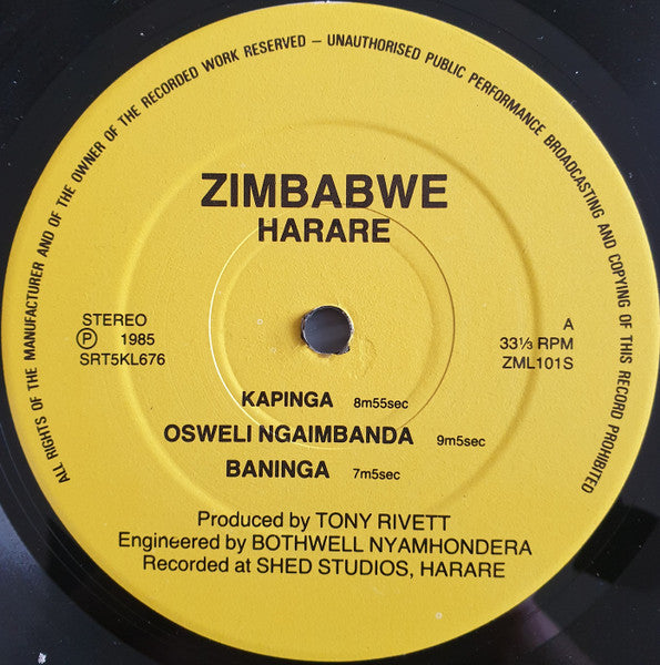 The Real Sounds - Harare (1985 UK Press)