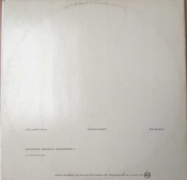 Keith Jarrett - The Köln Concert  (LP) [Spain] 1st