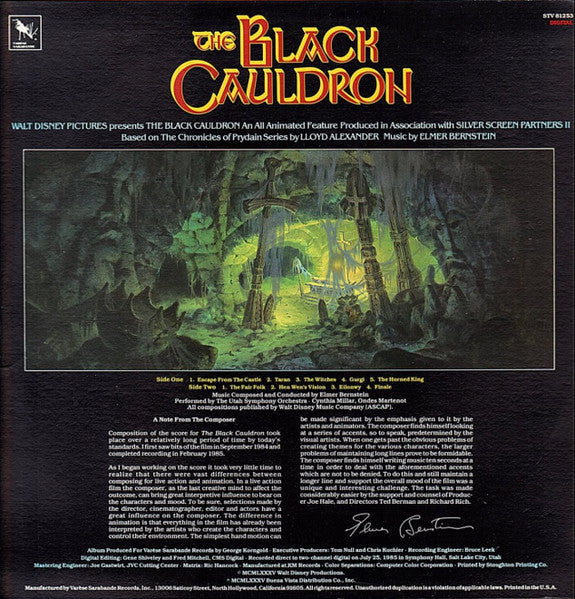 Elmer Bernstein - The Black Cauldron (LP) [US] 1st (Near Mint (NM or M-))