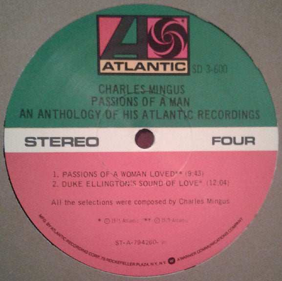 Charles Mingus - Passions Of A Man: An Anthology Of His Atlantic Recordings (LP) [US] 1st (Very Good Plus (VG+))