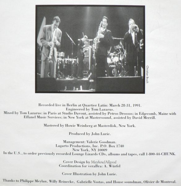 Lounge Lizards - Berlin 1991 Part I (LP) [Germany] 1st (Near Mint (NM or M-))