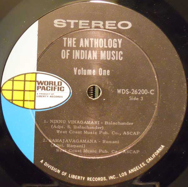 Various - The Anthology Of Indian Music Volume One (LP) [US] 1st (Very Good Plus (VG+))