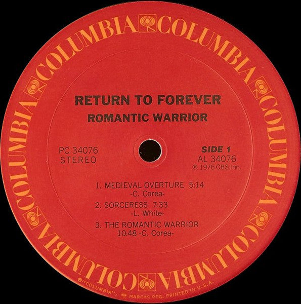 Return To Forever - Romantic Warrior (LP) [US] 1st (Very Good Plus (VG+))