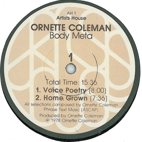 Ornette Coleman - Body Meta (LP) [US] 1st