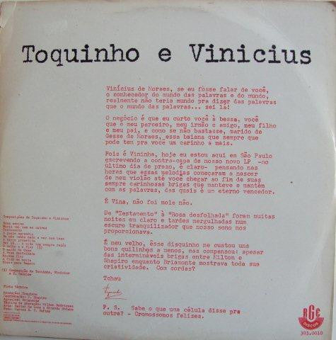 Toquinho & Vinicius - Toquinho E Vinicius (LP) [Brazil] 1st