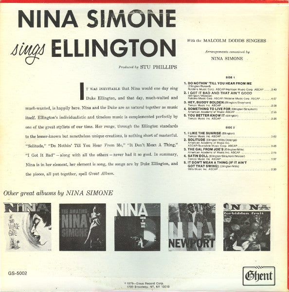 Nina Simone - Nina Simone Sings Ellington (1979 Reissue)
