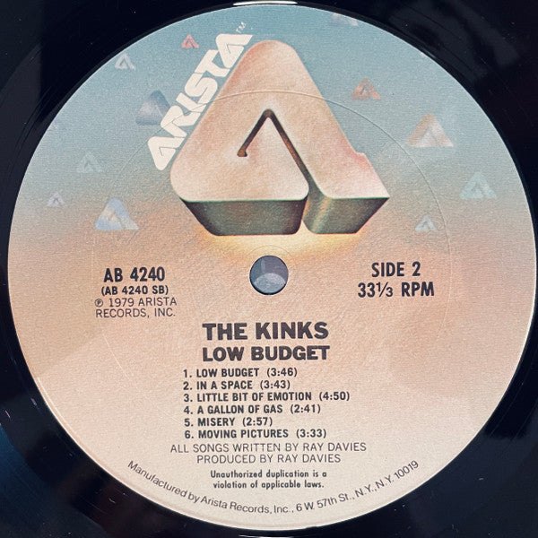 The Kinks - Low Budget (LP) [US] 1st (Very Good Plus (VG+))