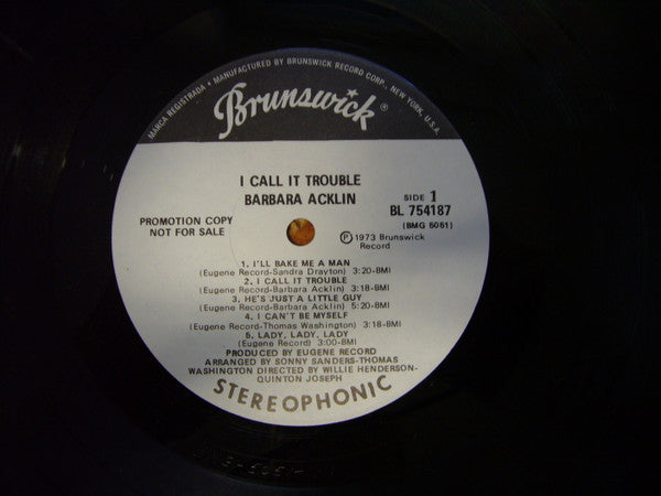 Barbara Acklin - I Call It Trouble (LP) [US] 1st (Very Good Plus (VG+))