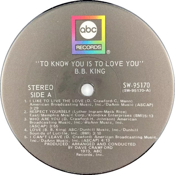 B.B. King - To Know You Is To Love You