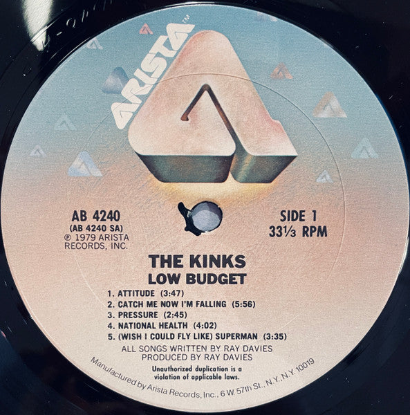 The Kinks - Low Budget (LP) [US] 1st (Very Good Plus (VG+))