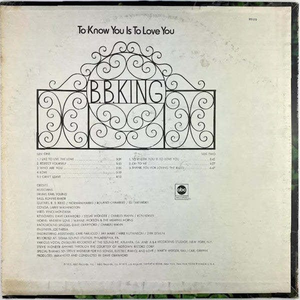 B.B. King - To Know You Is To Love You