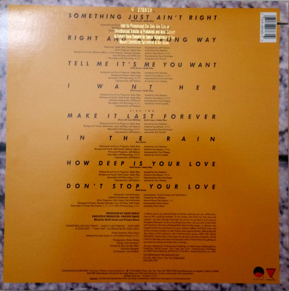 Keith Sweat - Make It Last Forever (LP) [US] 1st