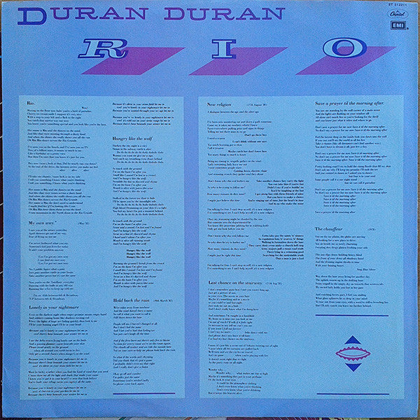 Duran Duran - Rio (LP) [US] 1st (Very Good Plus (VG+))