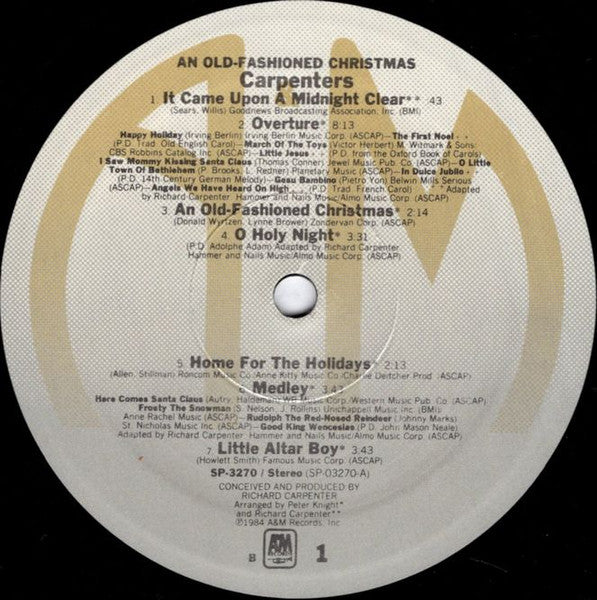 Carpenters - An Old-Fashioned Christmas (LP) [US] 1st (Very Good Plus (VG+))