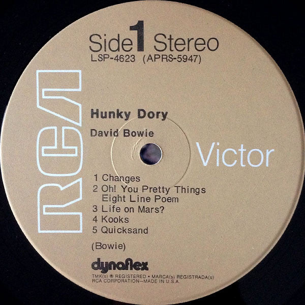 David Bowie - Hunky Dory (LP) [US] 1975 RP (Near Mint (NM or M-))