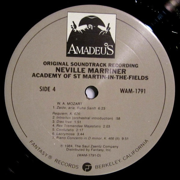 Sir Neville Marriner - Amadeus (Original Soundtrack Recording) (LP) [US] 1st (Near Mint (NM or M-))