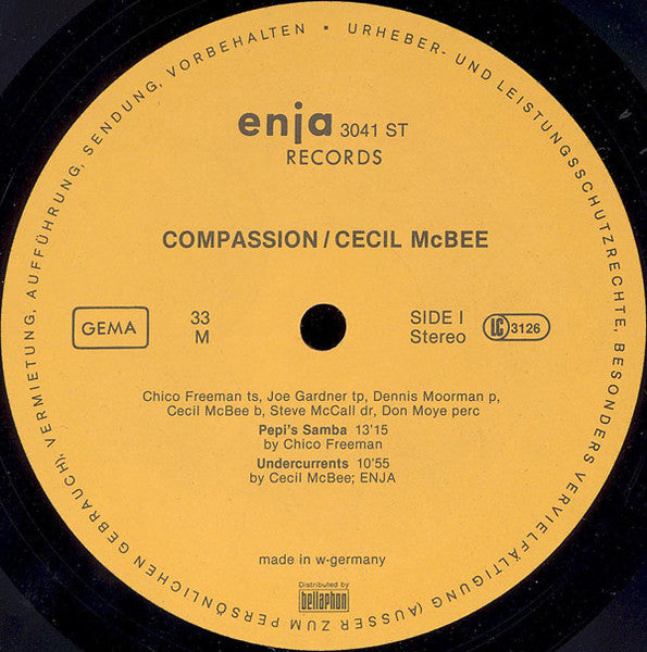 Cecil McBee Sextet - Compassion (LP) [Germany] 1st