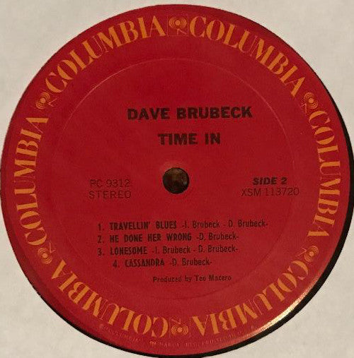 Dave Brubeck - Time In (LP) [US] RP (Near Mint (NM or M-))