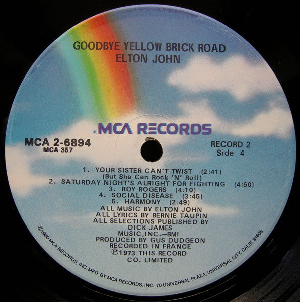Elton John - Goodbye Yellow Brick Road (LP) [US] 1980 RP