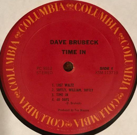 Dave Brubeck - Time In (LP) [US] RP (Near Mint (NM or M-))