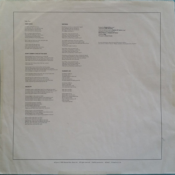 Howard Jones - Human's Lib (LP) [US] 1st (Mint (M))