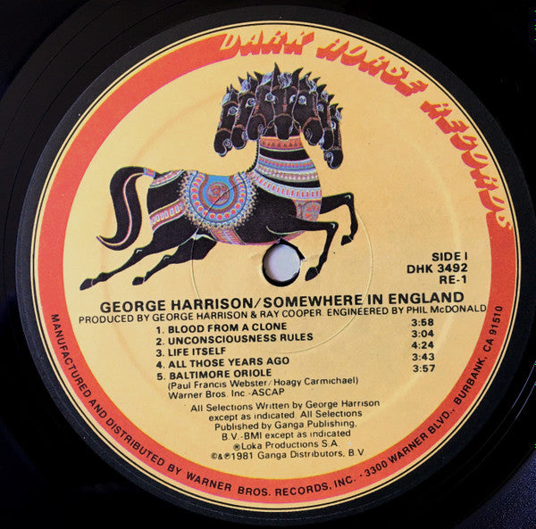 George Harrison - Somewhere In England (1981 LP)