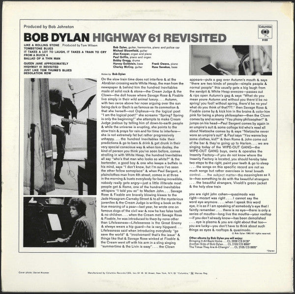 Bob Dylan - Highway 61 Revisited (LP) [US] RP (Near Mint (NM or M-))