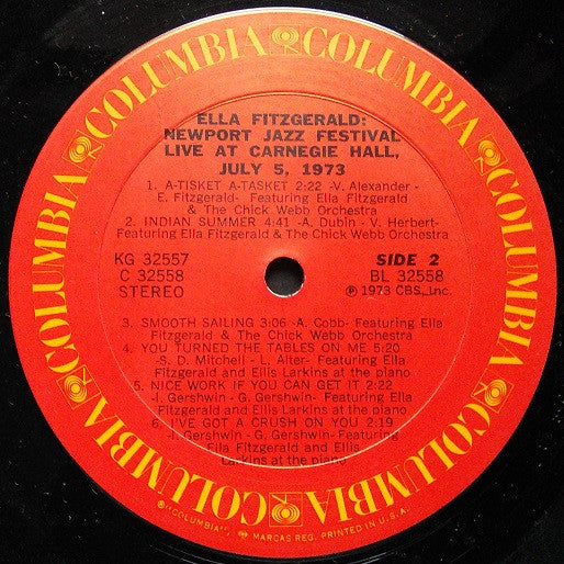 Ella Fitzgerald - Newport Jazz Festival Live At Carnegie Hall,  July 5, 1973