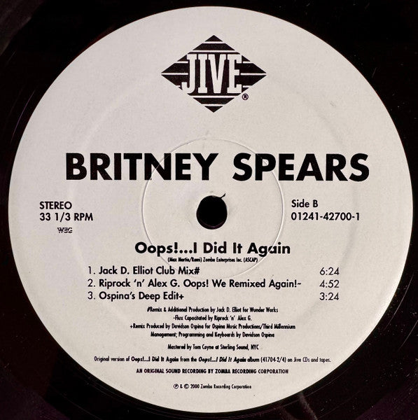 Britney Spears - Oops!...I Did It Again (12") [US] 1st