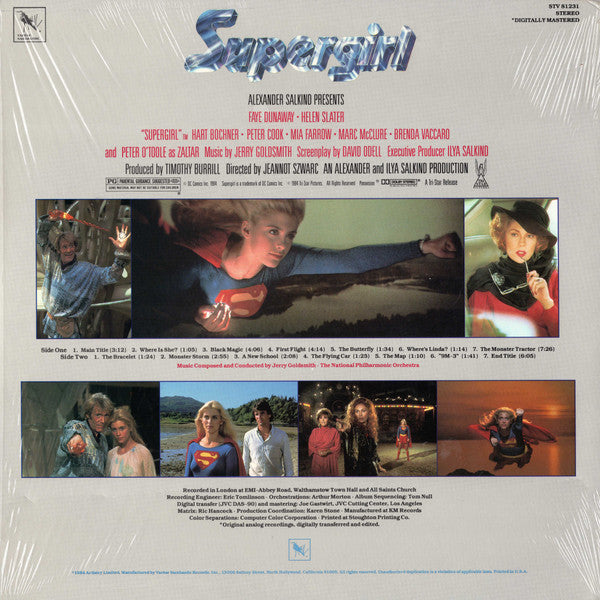 Jerry Goldsmith - Supergirl (Original Motion Picture Soundtrack) (LP) [US] 1st (Near Mint (NM or M-))