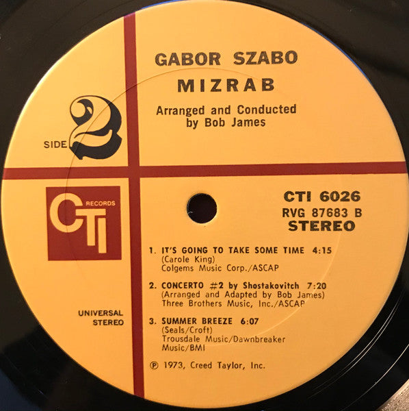 Gabor Szabo - Mizrab (1973 US Press)