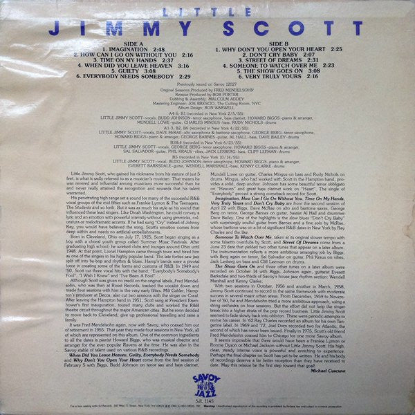 Jimmy Scott - Little Jimmy Scott (LP) [US] 1984 RP (Very Good Plus (VG+))