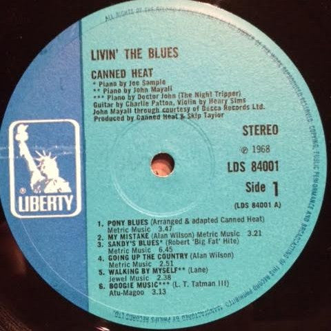 Canned Heat - Living The Blues (LP) [UK] 1st