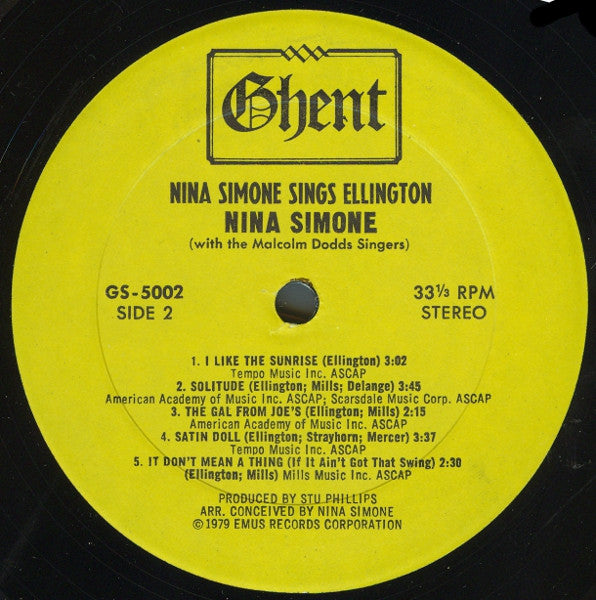 Nina Simone - Nina Simone Sings Ellington (1979 Reissue)