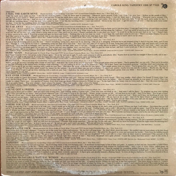 Carole King - Tapestry (LP) [US] 1st (Very Good Plus (VG+))