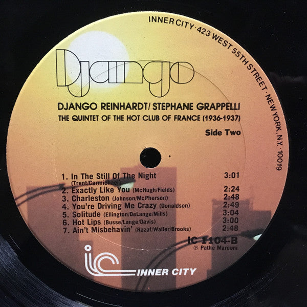 Django Reinhardt - The Quintet Of The Hot Club Of France (1936-1937) Django Volume 1 (1980 SEALED)