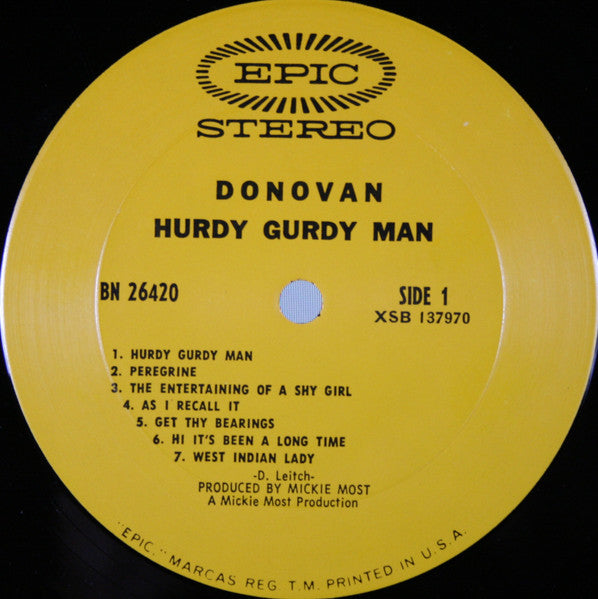 Donovan - The Hurdy Gurdy Man (LP) [US] 1st (Very Good Plus (VG+))