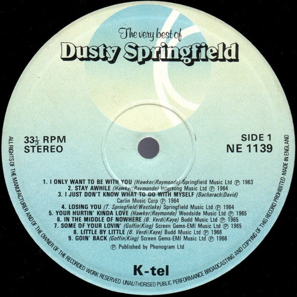 Dusty Springfield - The Very Best Of Dusty Springfield (1981 Compilation)