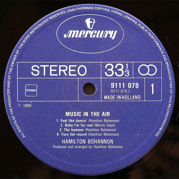 Hamilton Bohannon - Music In The Air (1980 Dutch Press)