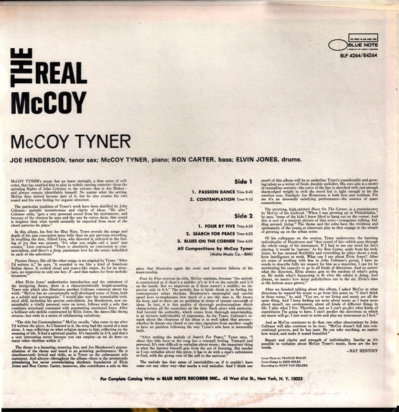 McCoy Tyner - The Real McCoy (LP) [US] 1973 RP (Mint (M))